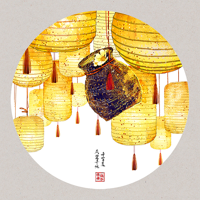 诗词画雅集(三)——圆框版