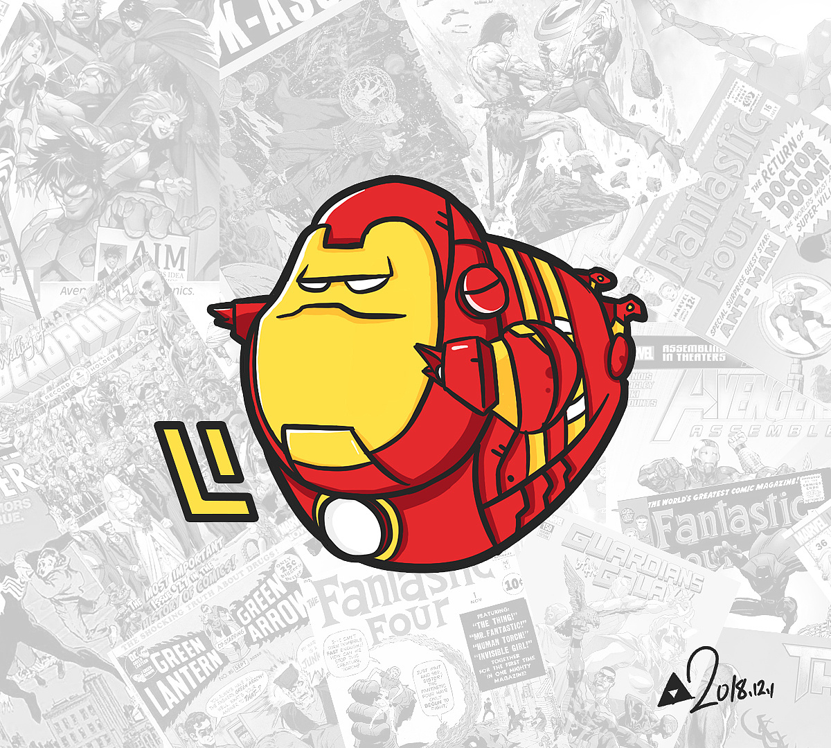 钢铁侠插画丨卡通丨潮流