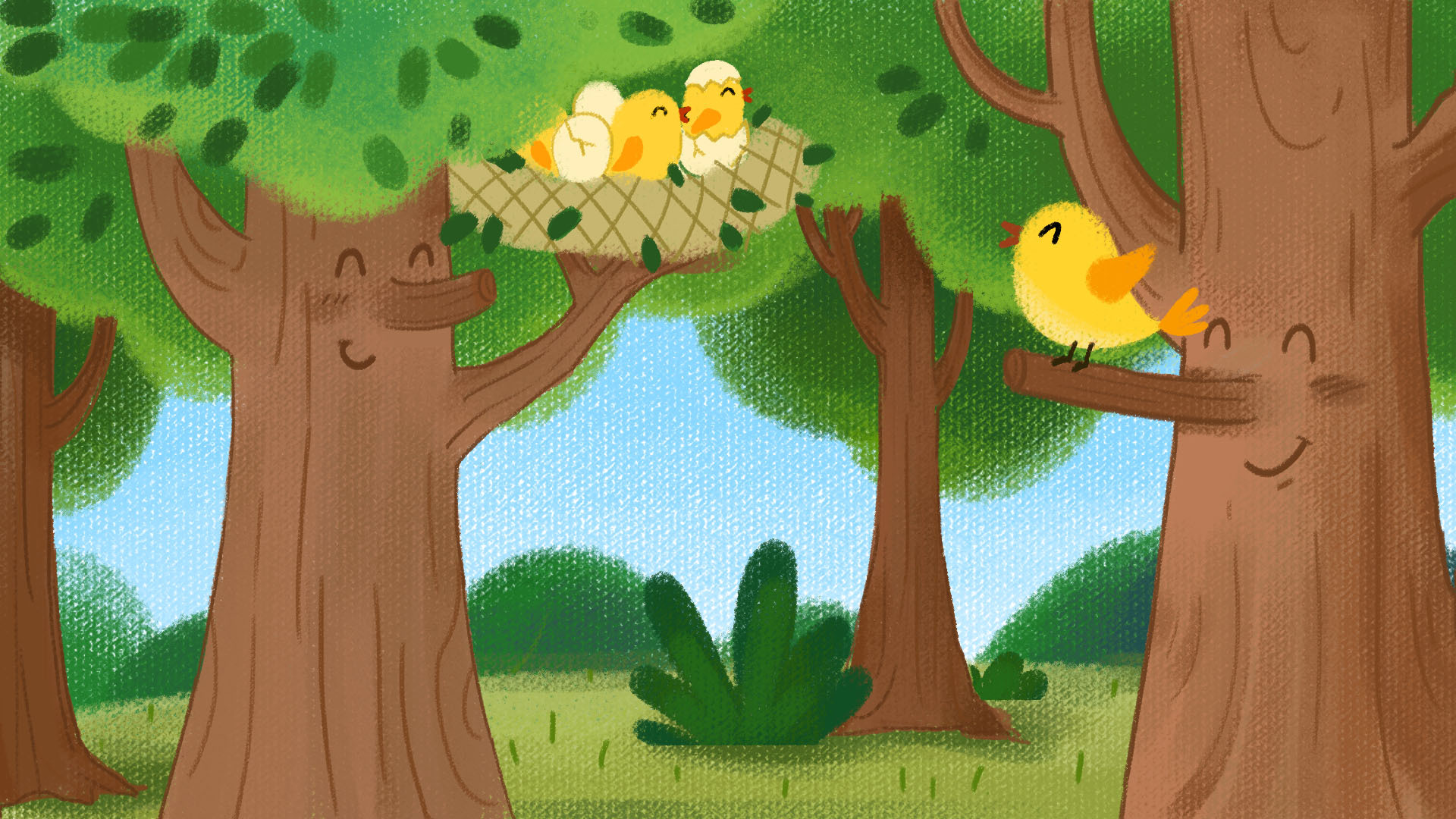 大树和小鸟设计元素素材免费下载(图片编号:982843)-六图网