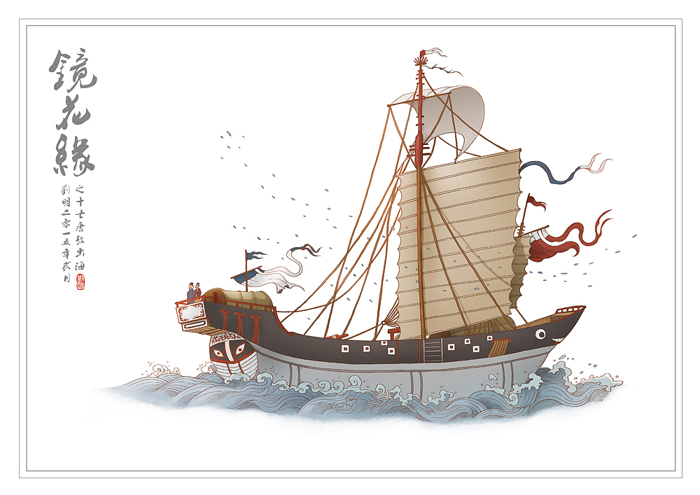 我的《镜花缘》(1-100)（图ZMzcwMjE1ODA=） - 创作习作 - 站酷设计师刘明de画画本子原创素材 - 站酷ZCOOL