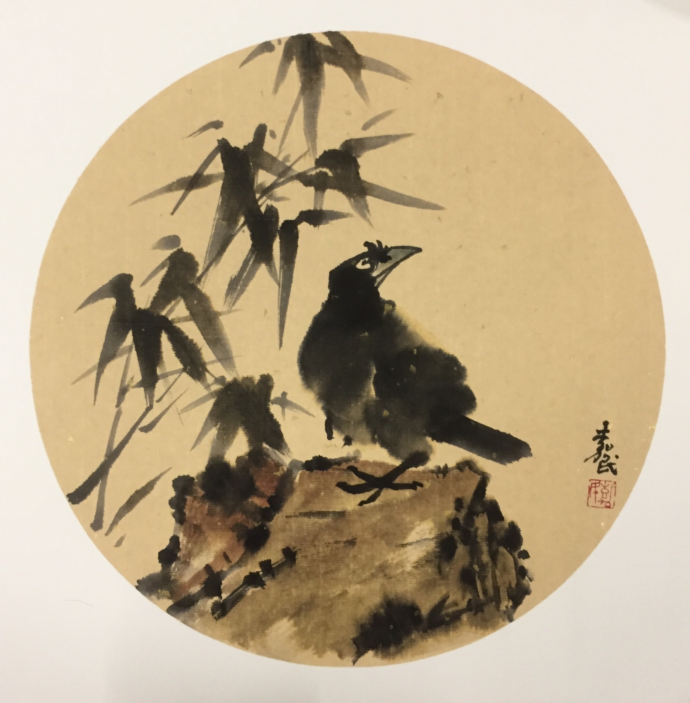 圆形当代水墨画国画