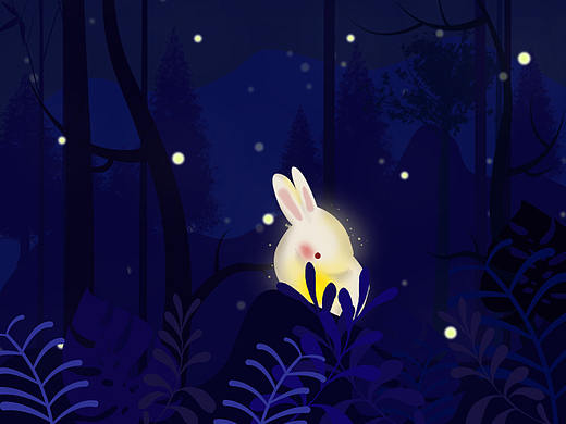 中秋插画练习-周练打卡（个人主页-ZMzA0MTA0MTY=） - 创作习作 - 站酷设计师小小小金牛原创素材 - 站酷ZCOOL