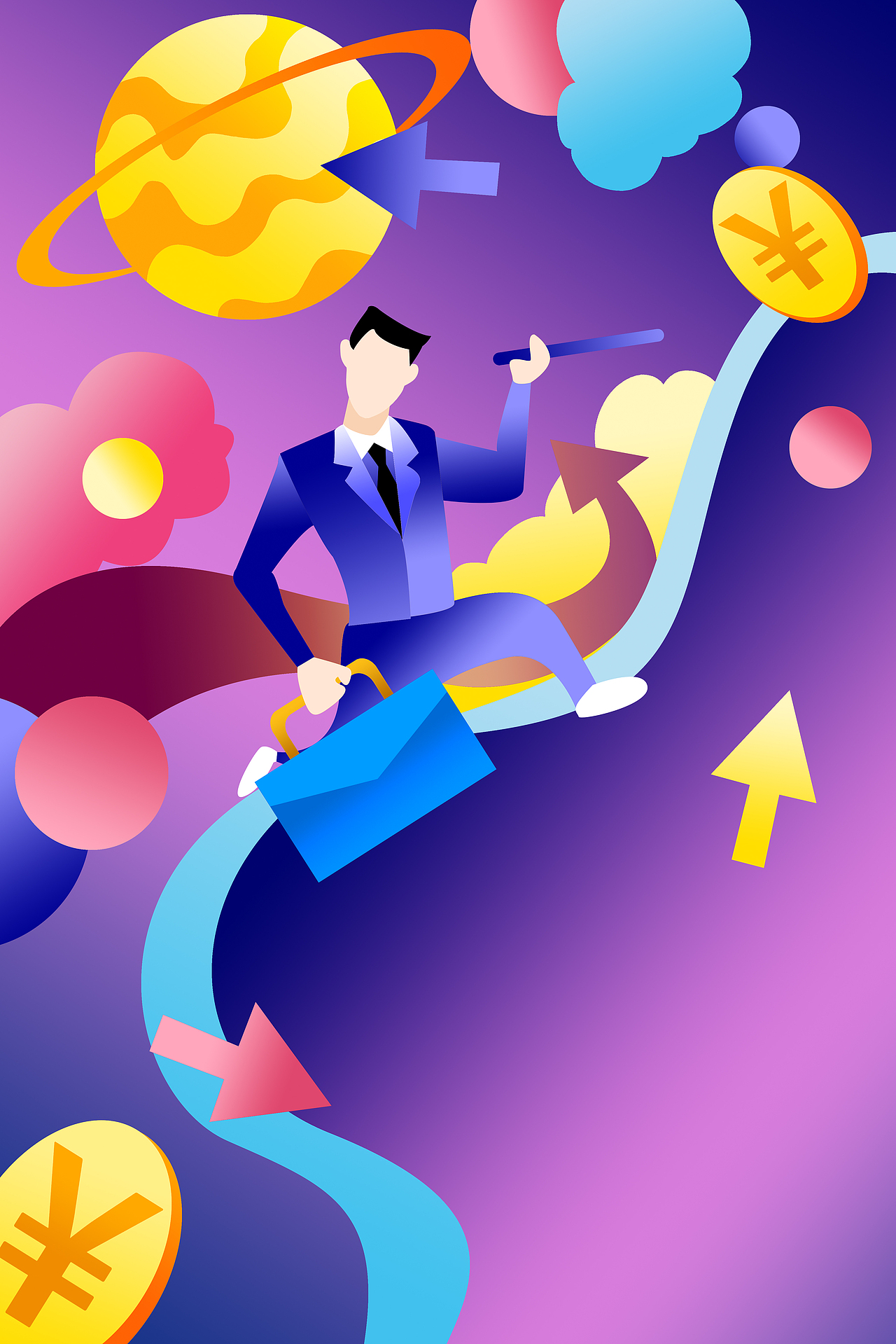 金融商务风格手绘插画（图ZMTU4NjEyMDE2） - 商业插画 - 站酷设计师我们都是素人原创素材 - 站酷ZCOOL