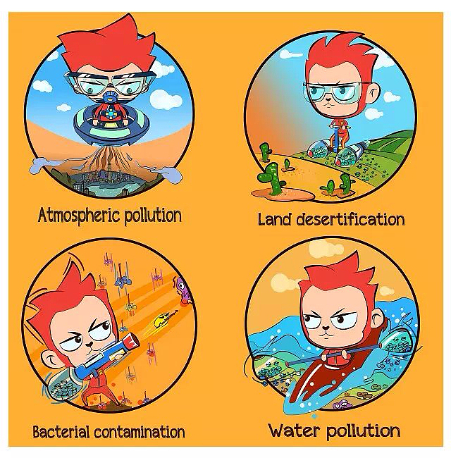 环保卫士（图ZMzk3NDA2MDA=） - 短篇/格漫 - 站酷设计师谢明明明原创素材 - 站酷ZCOOL