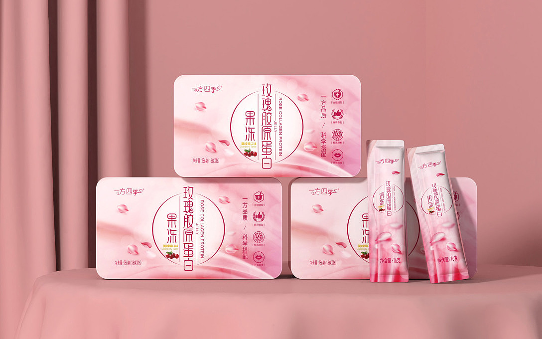 国药集团x亘一|玫瑰胶原蛋白果冻营产品包装策划设计