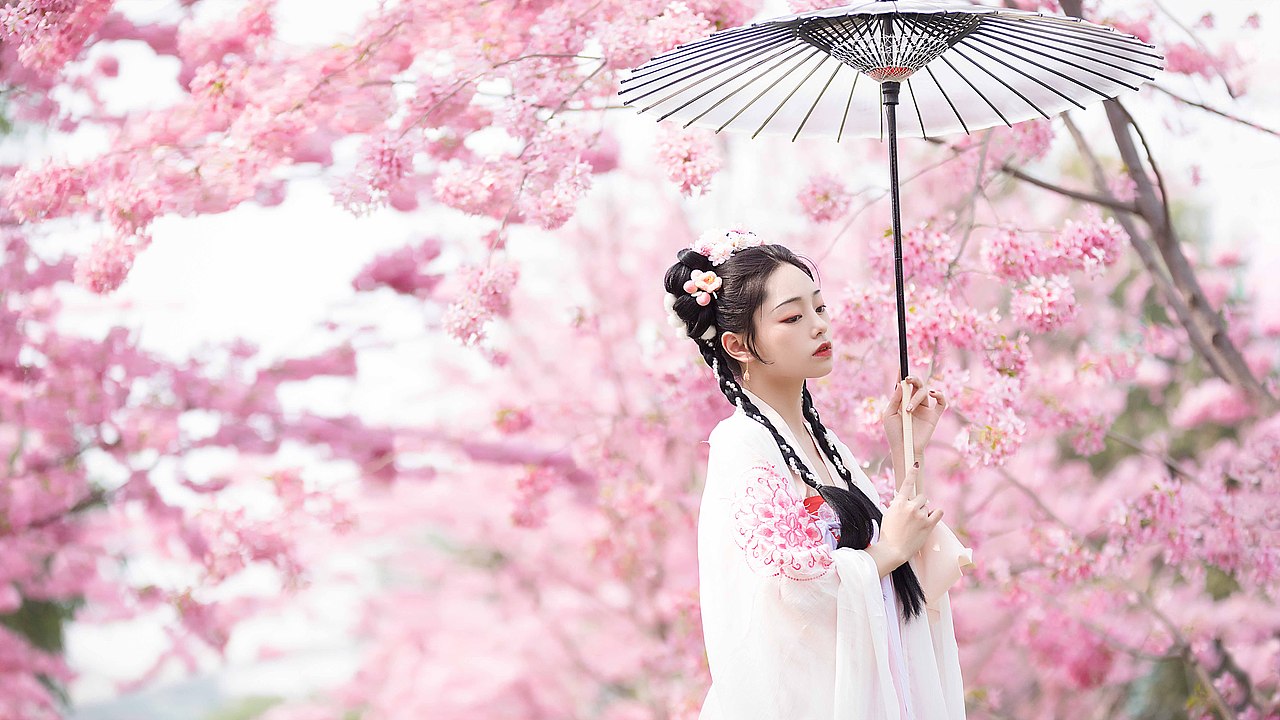 桃花依旧笑春风古风汉服系列作品