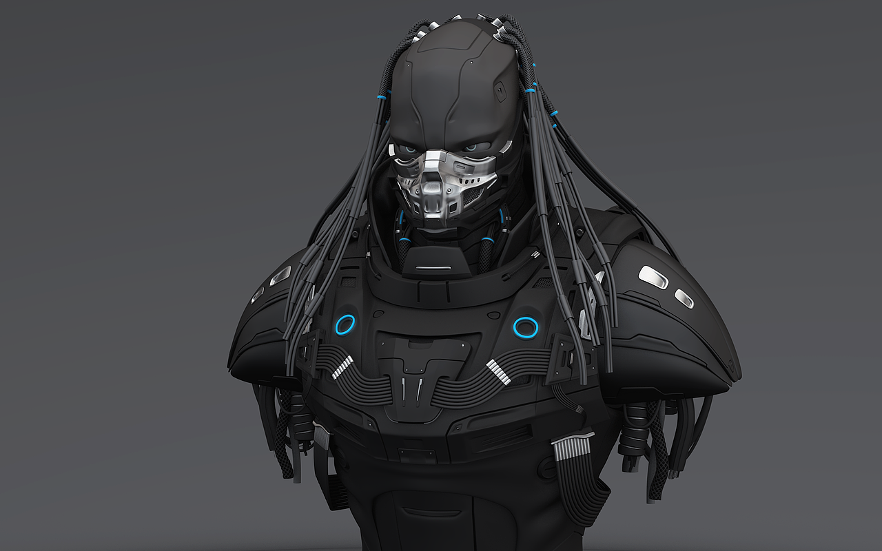 铁血战士硬表面建模练习（图ZMTMwNDMxMzk2） - 人物/生物 - 站酷设计师符琪鸿原创素材 - 站酷ZCOOL