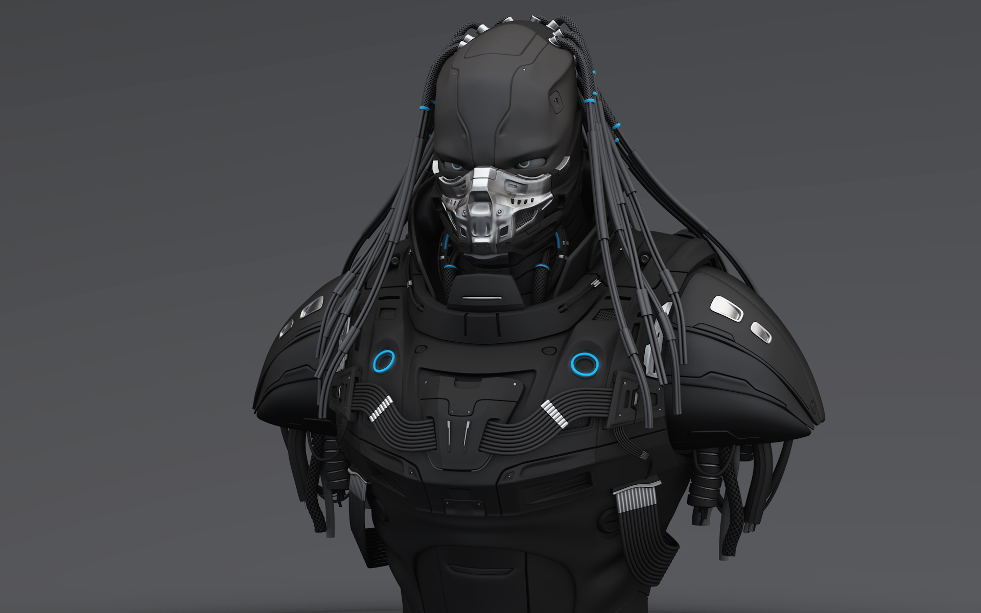 铁血战士硬表面建模练习|三维|人物/生物|符琪鸿 - 原创作品 - 站酷