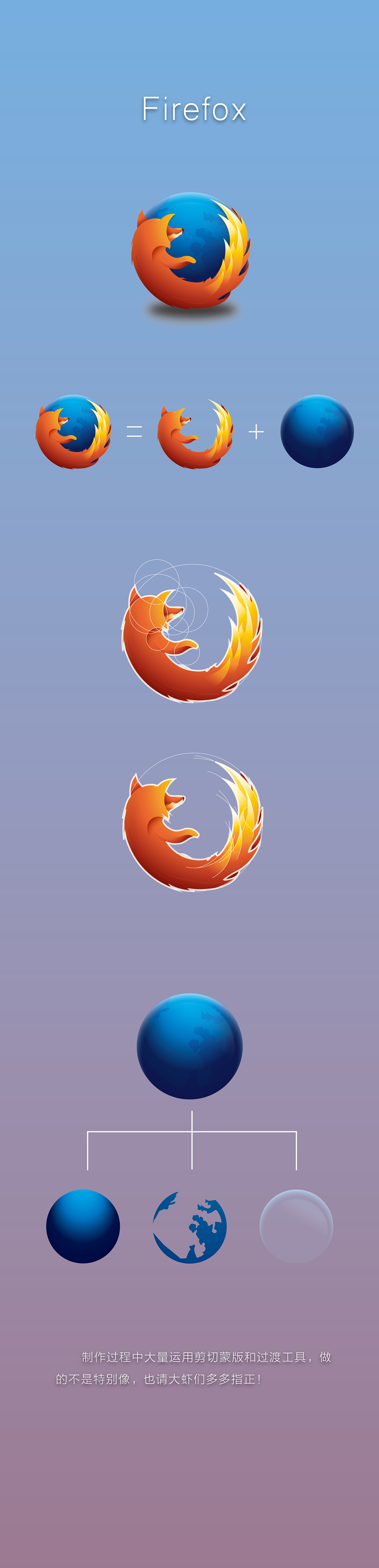 临摹Firefox图标一枚（图ZMTQ3OTQ3NzY=） - Logo - 站酷设计师JaceWang原创素材 - 站酷ZCOOL