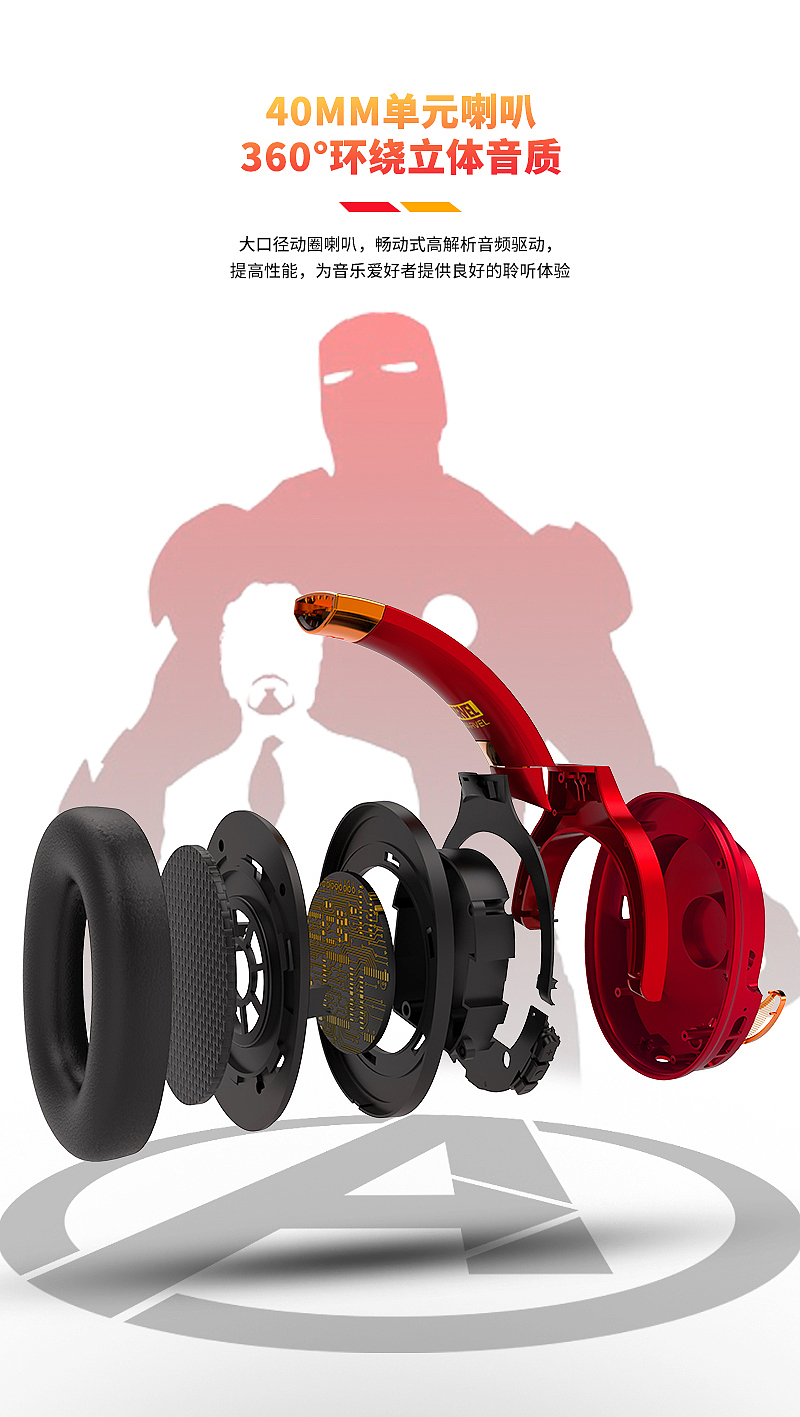 可怡漫威联名·漫威头戴式降噪耳机（图ZMTc5NDkyMDYw） - 宣传物料 - 站酷设计师是孙大圣么原创素材 - 站酷ZCOOL