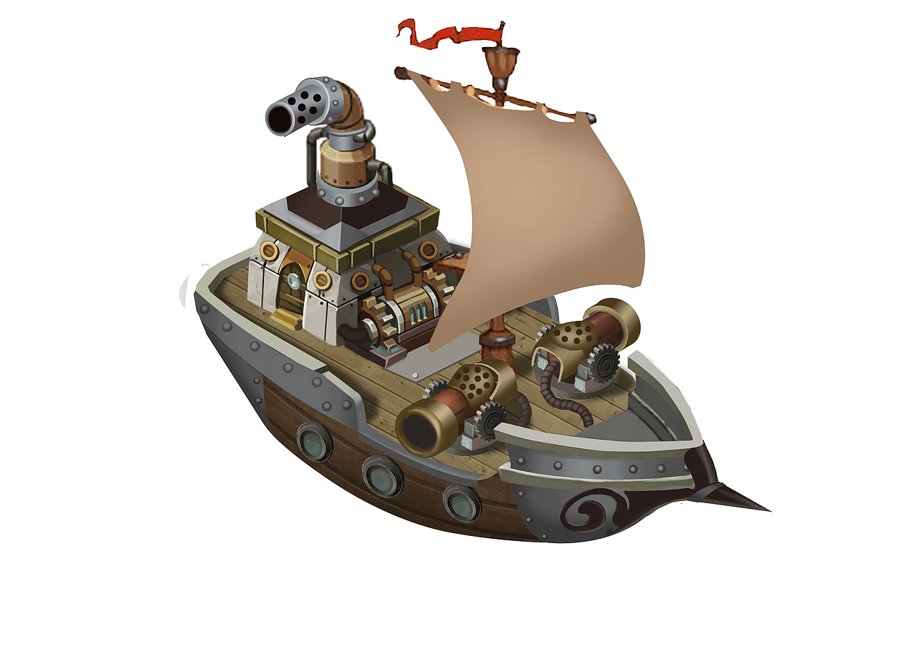 蒸汽朋克风船只概念设计