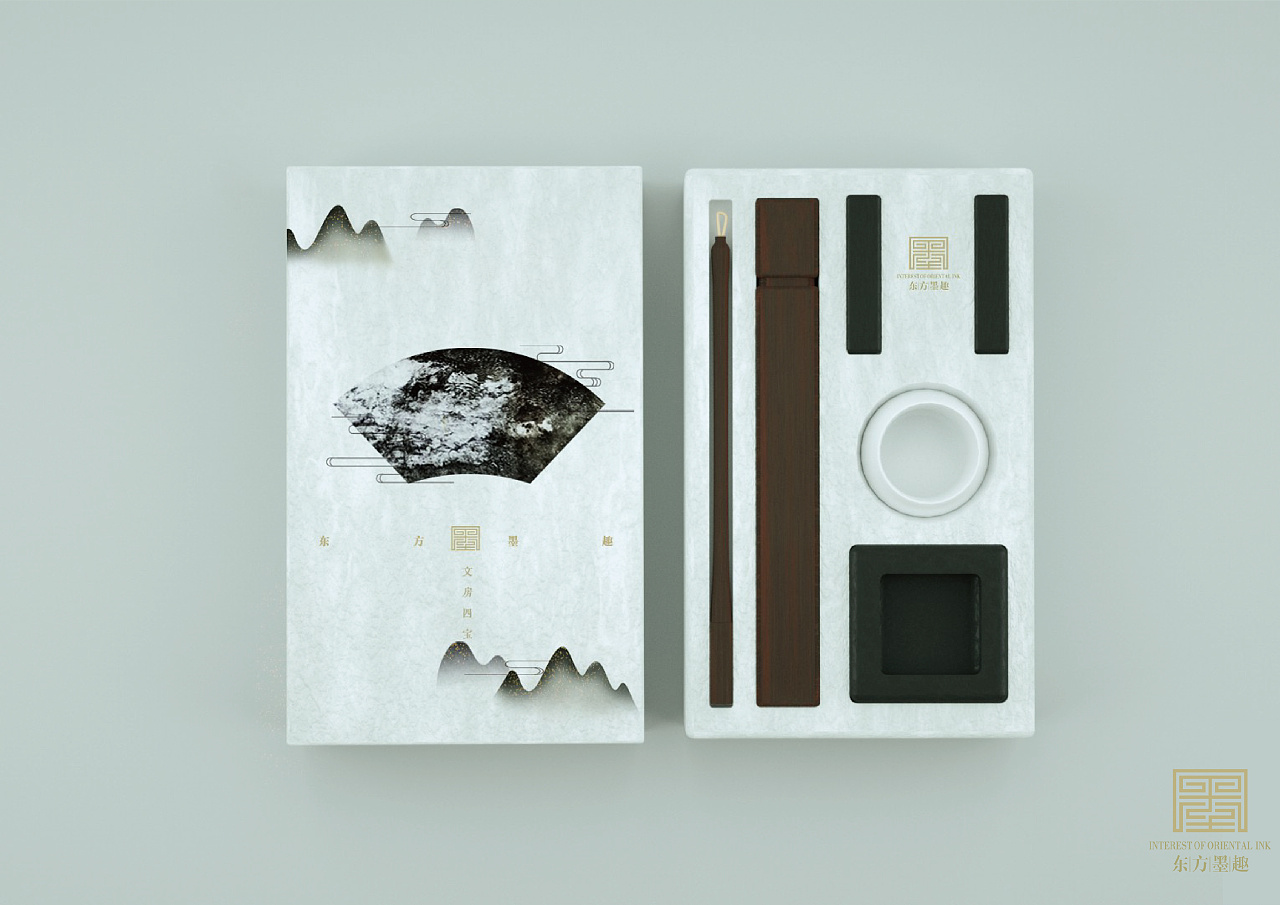 作品名称:东方墨趣——文房四宝 原创设计:傅雨婷,谢苑菊,徐靖琪 执行