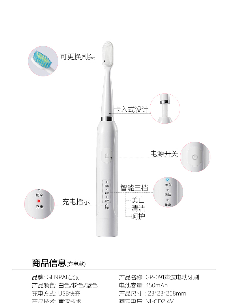 电动牙刷详情制作