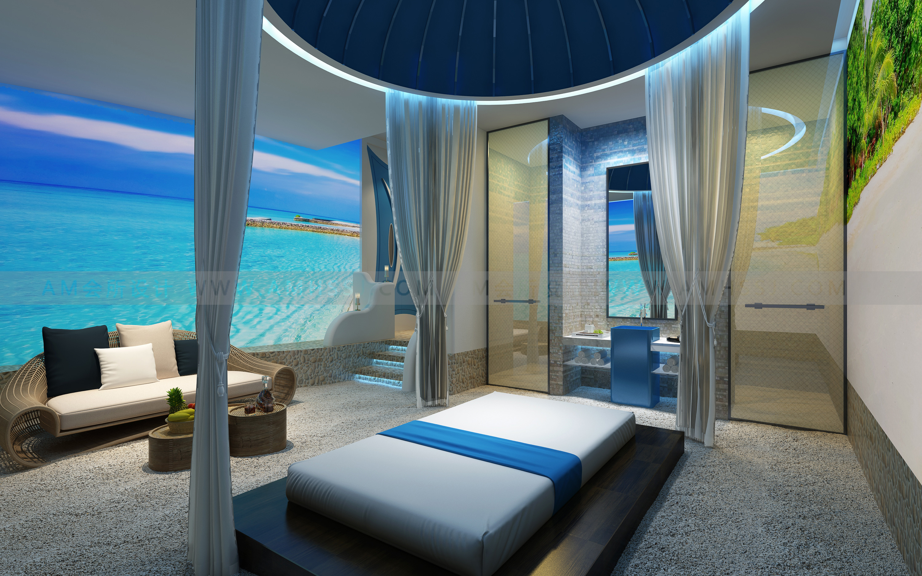 am设计-天郡高端spa会所设计