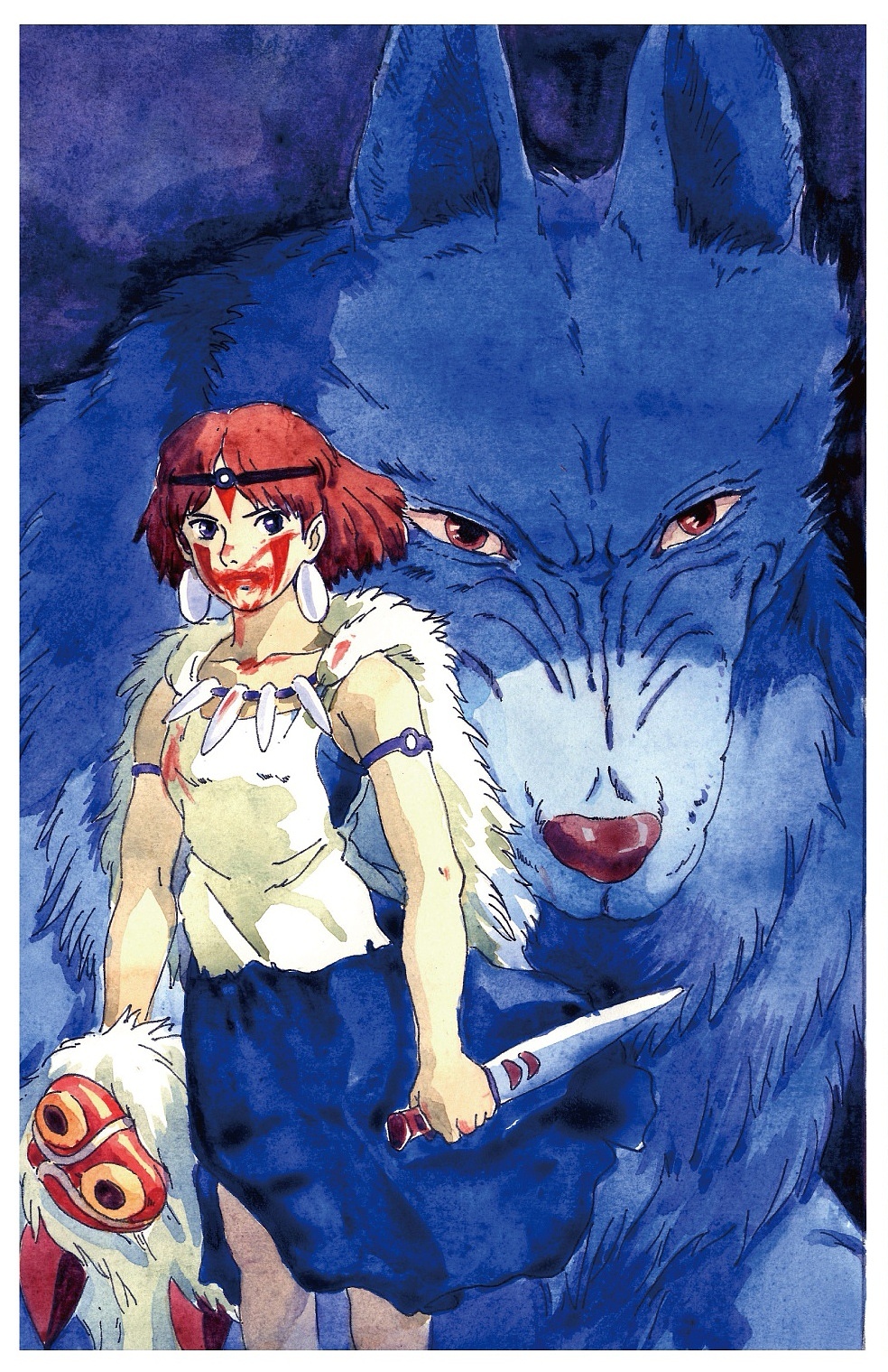 幽灵公主|纯艺术|绘画|绘南画北 - 原创作品 - 站酷 (zcool)