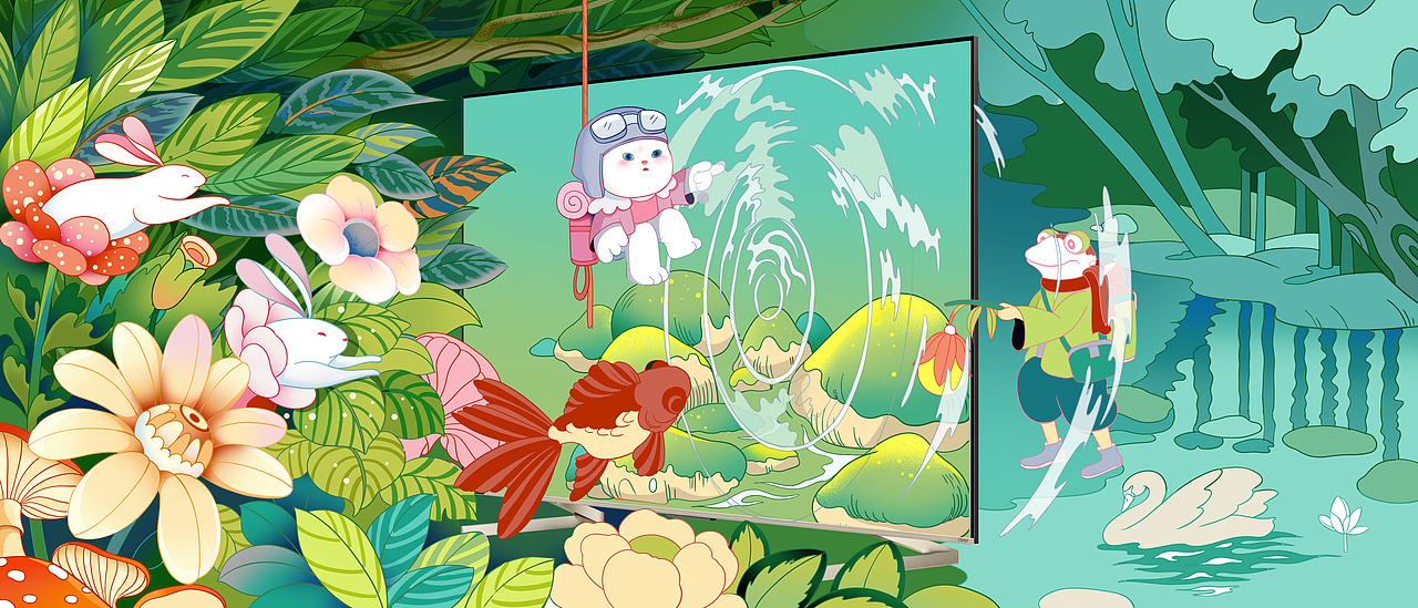 探寻秘境（图ZMjg1NzI1Nzg4） - 海报 - 站酷设计师江多鱼原创素材 - 站酷ZCOOL