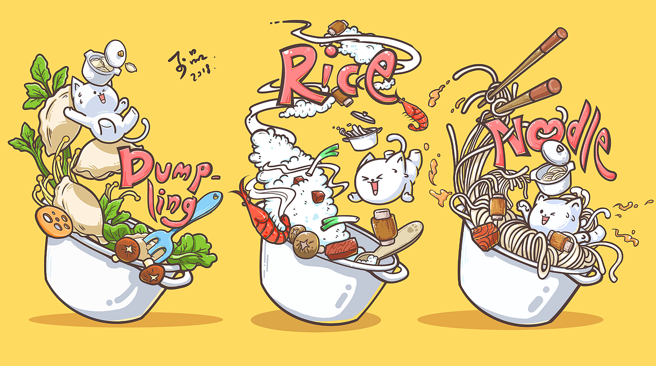 一组近期创作 IP设计 文创设计（图ZMTE3MzA1MjY4） - 商业插画 - 站酷设计师李三口LEE原创素材 - 站酷ZCOOL