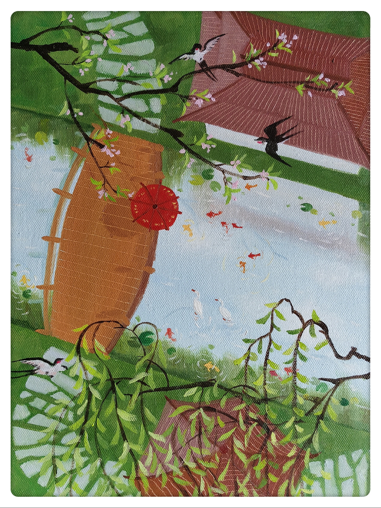 洛阳八大景油画《洛神游洛阳》（图ZMjI5OTYxMDgw） - 绘画 - 站酷设计师画洛阳原创素材 - 站酷ZCOOL