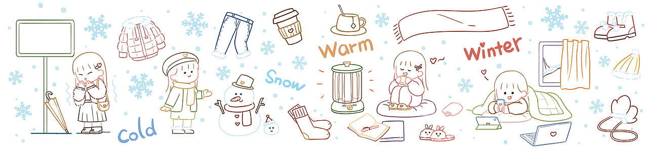 冬天（图ZMjM3MTMxMTA4） - 艺术插画 - 站酷设计师UFAN原创素材 - 站酷ZCOOL