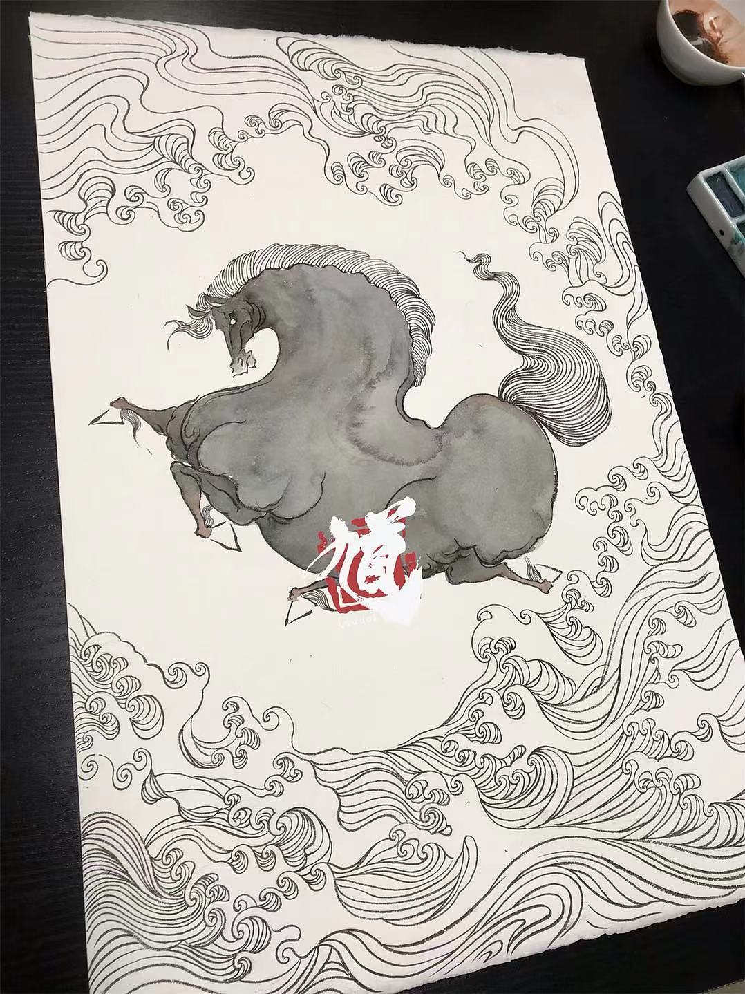烈火战马（图ZMjM1ODM1OTI0） - 绘画 - 站酷设计师尹鸣鸿原创素材 - 站酷ZCOOL