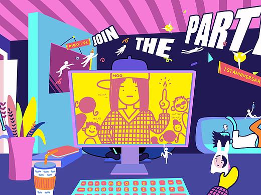 1周年（个人主页-ZMjU0NzQ2NTI=） - 新锐潮流插画 - 站酷设计师jun_jun_原创素材 - 站酷ZCOOL