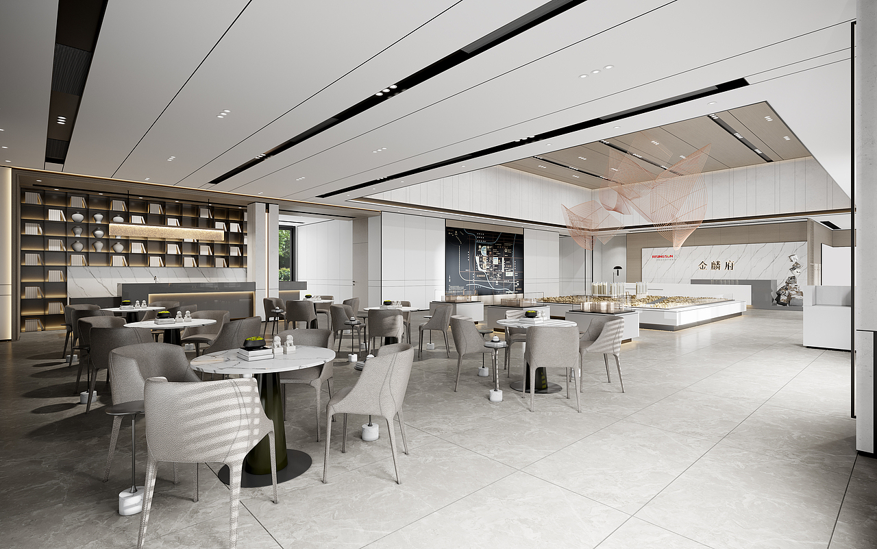 现代售楼部表现:极简