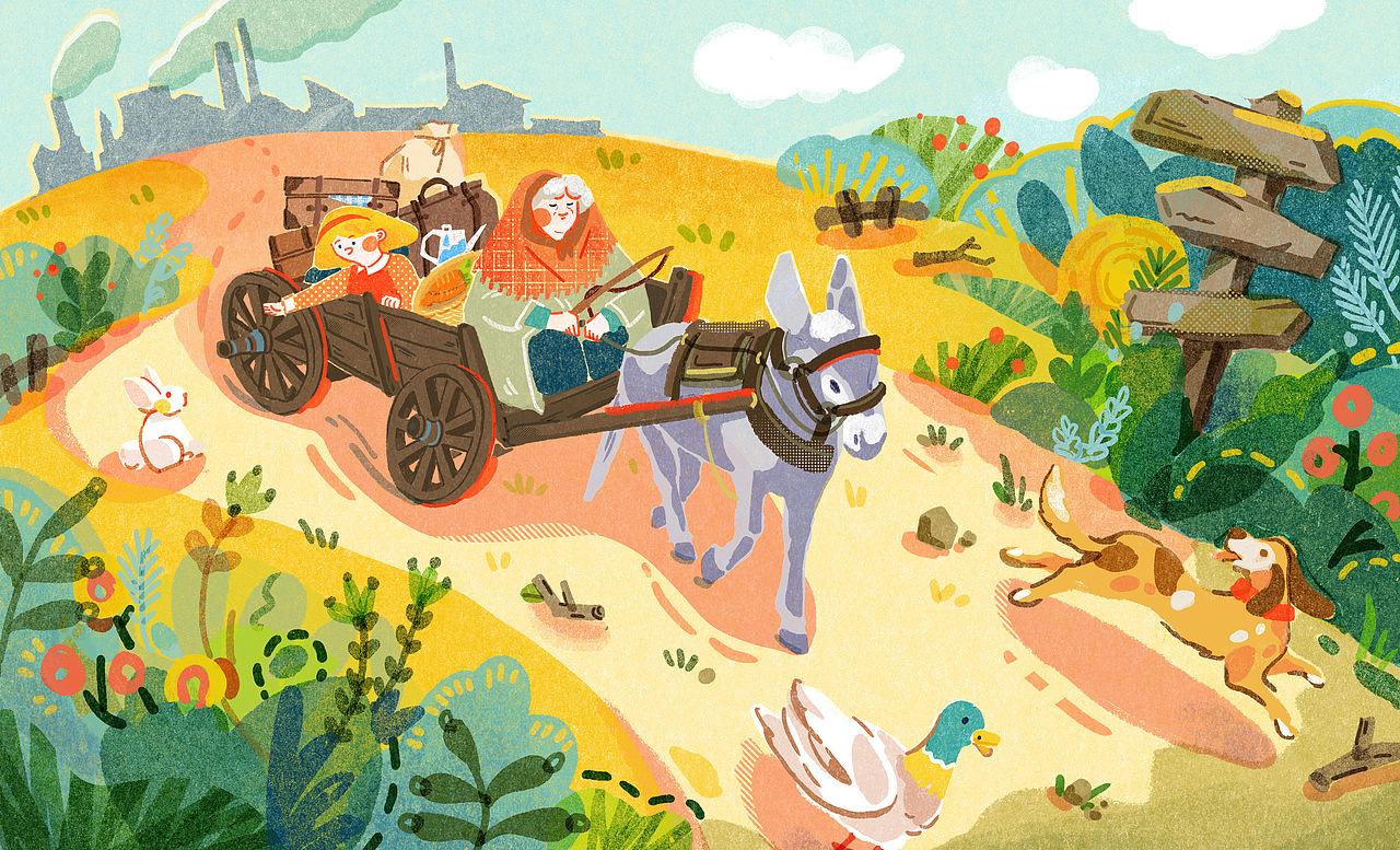 白鹭-儿童商插系列（图ZMzc2OTQzNTky） - 商业插画 - 站酷设计师笑x_illus原创素材 - 站酷ZCOOL