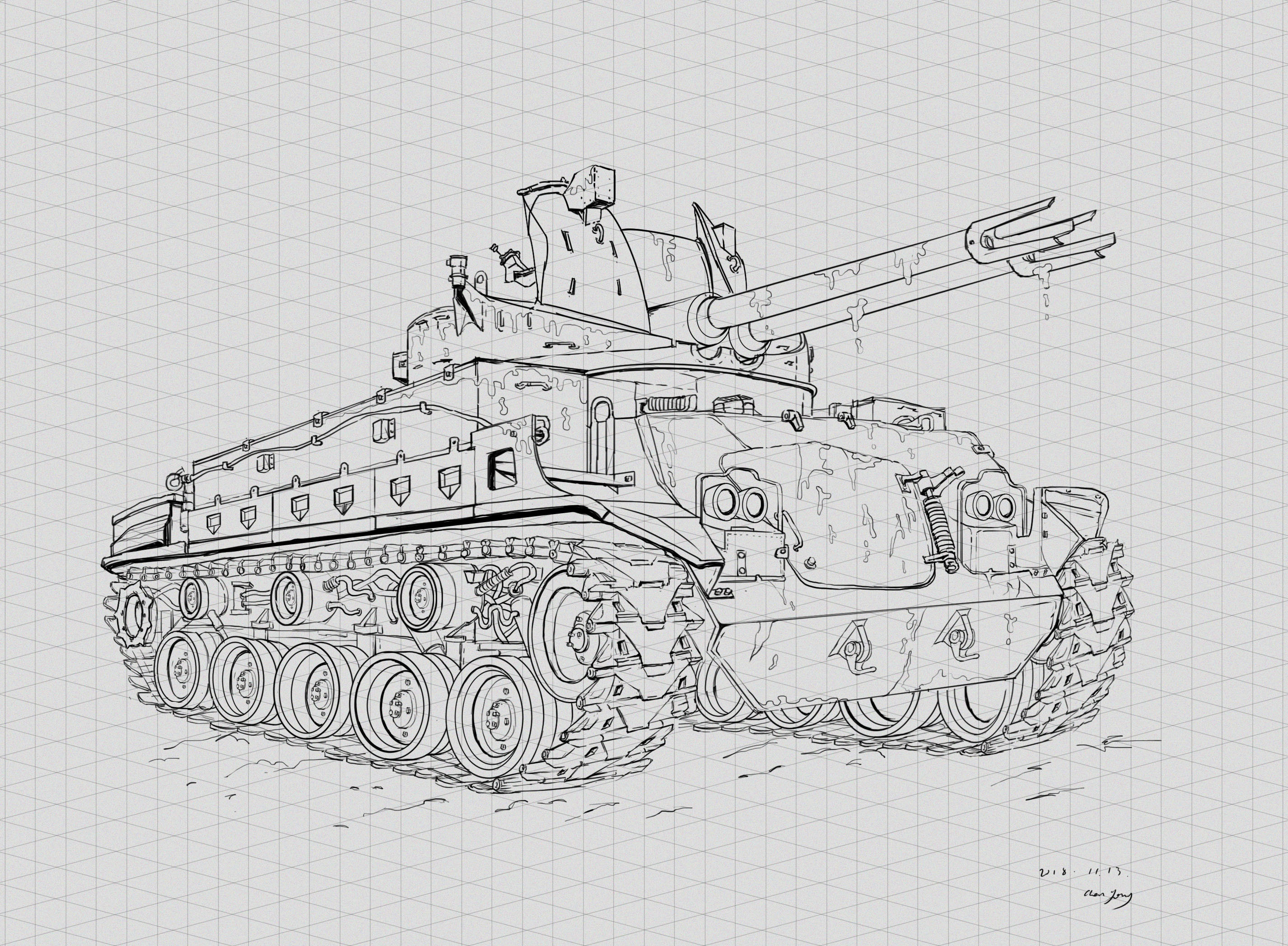 坦克绘画图集 - 哔哩哔哩