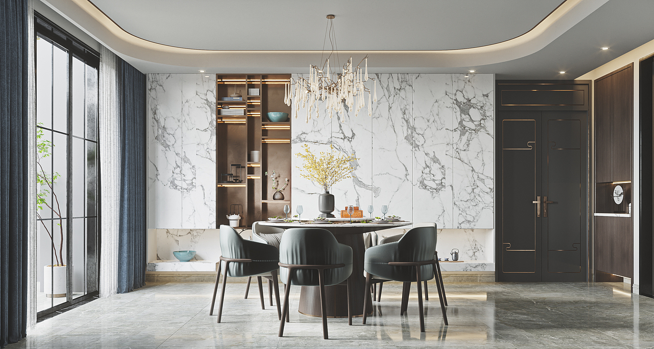 现代 新中式！（图ZMjEzNzE3NjI4） - 家装设计 - 站酷设计师异乡人y原创素材 - 站酷ZCOOL