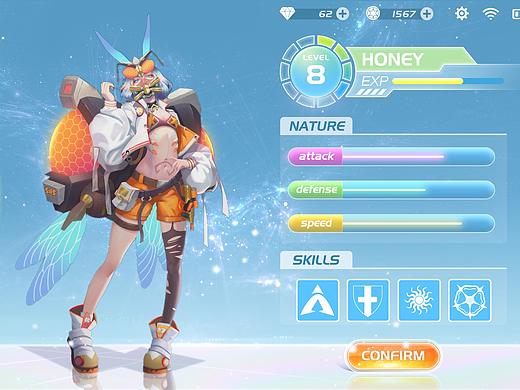 毛玻璃质感二次元界面