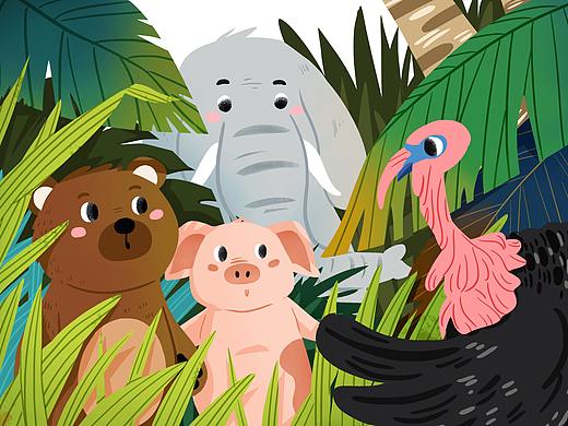 儿童绘本《小猪和它的朋友们》一