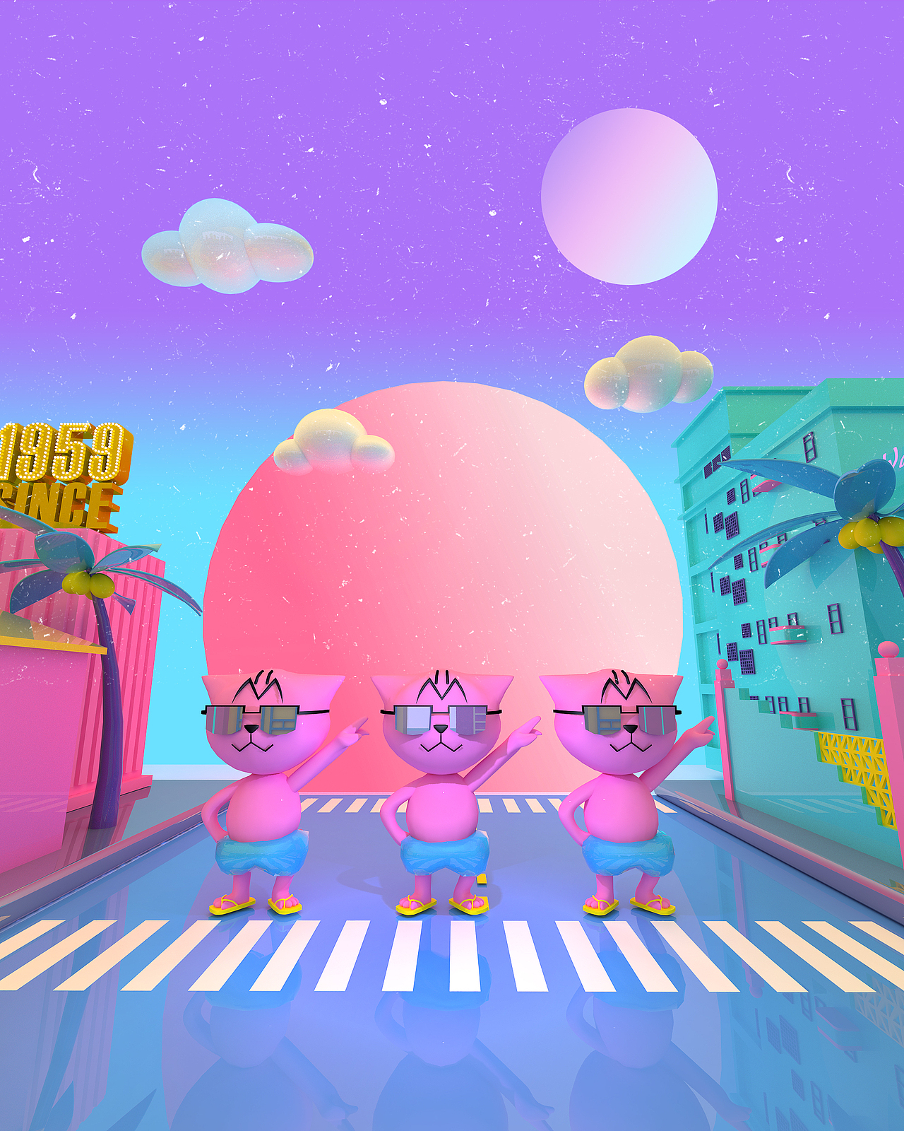 Walking Havana蒸汽波（图ZMjY4NzIzMzg4） - 场景 - 站酷设计师剩下光年原创素材 - 站酷ZCOOL