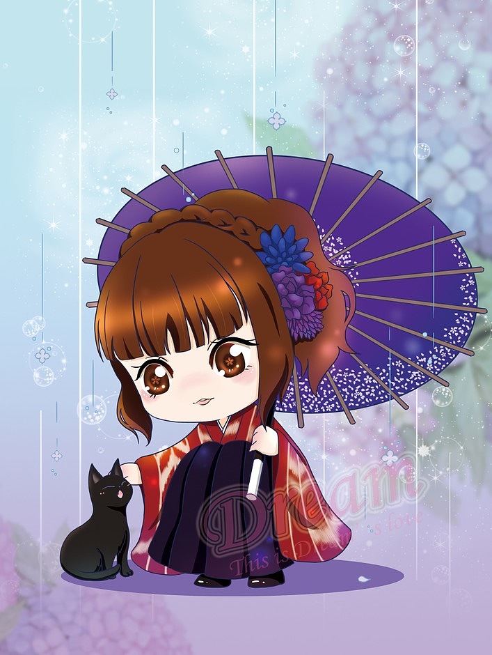 最近画的一些和乐器q版（图ZMTQ2OTQ0MTU2） - 商业插画 - 站酷设计师桃子兔Dream原创素材 - 站酷ZCOOL