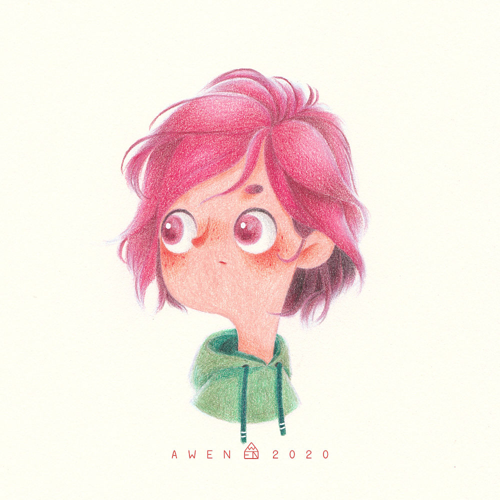 彩铅手绘头像2.