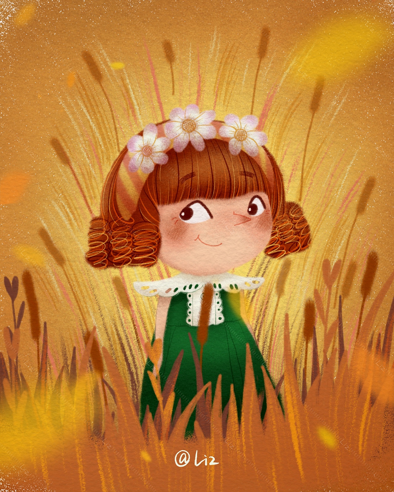 儿童插画-《我的小女孩》