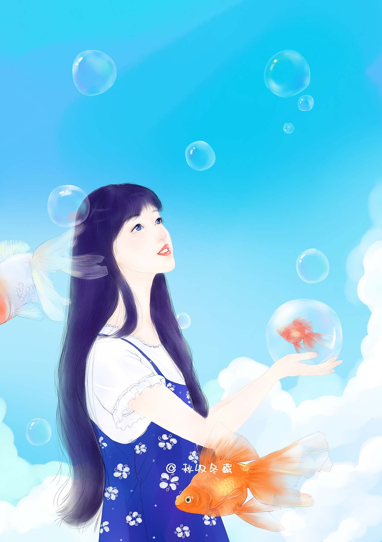 蓝（图ZMTY3Nzc1MzQ0） - 艺术插画 - 站酷设计师_秋收冬藏_原创素材 - 站酷ZCOOL