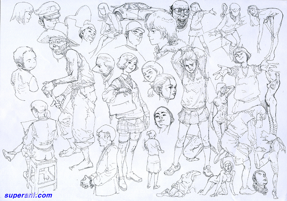 金正基kimjunggi速写手稿作品