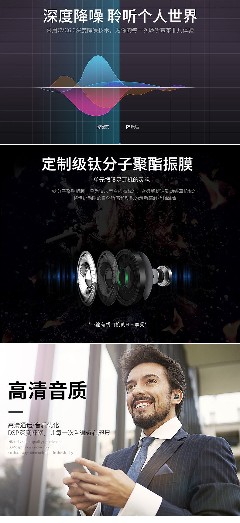 蓝牙耳机详情页（图ZMTAzMDc5NjIw） - 电商 - 站酷设计师Rliwy原创素材 - 站酷ZCOOL