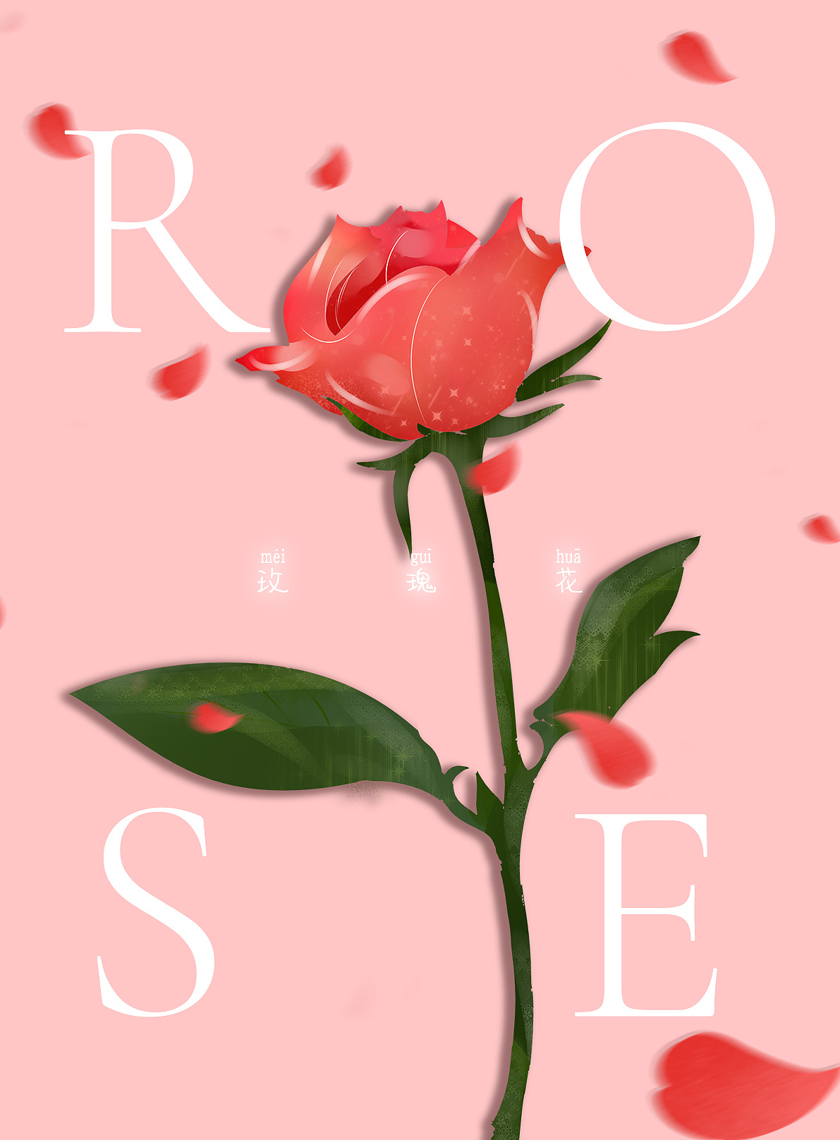 彩色玫瑰花|纯艺术|绘画|奋斗小美妞 - 原创作品 - 站酷 (ZCOOL)