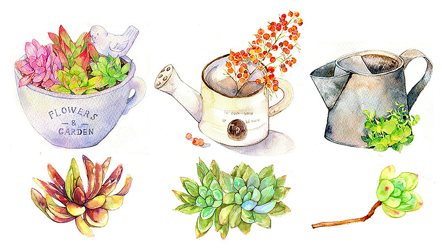 水彩森活绘-2017 水彩作品总结（图ZOTcyMjMzMTI=） - 创作习作 - 站酷设计师浮岛鲸原创素材 - 站酷ZCOOL