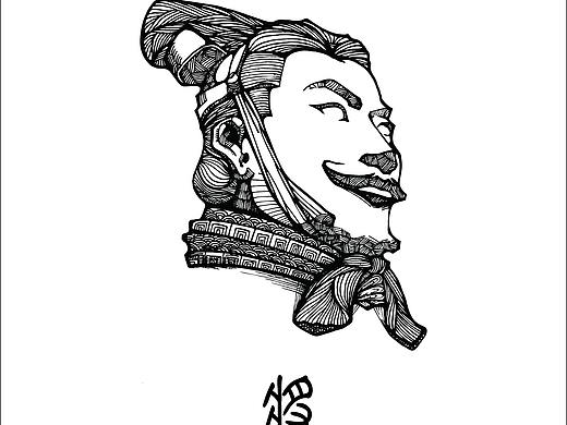 【秦调】汉风秦俑 秦军服（T恤）（个人主页-ZMzQ0MDQ0MTI=） - 生活用品 - 站酷设计师嘉德明诚原创素材 - 站酷ZCOOL