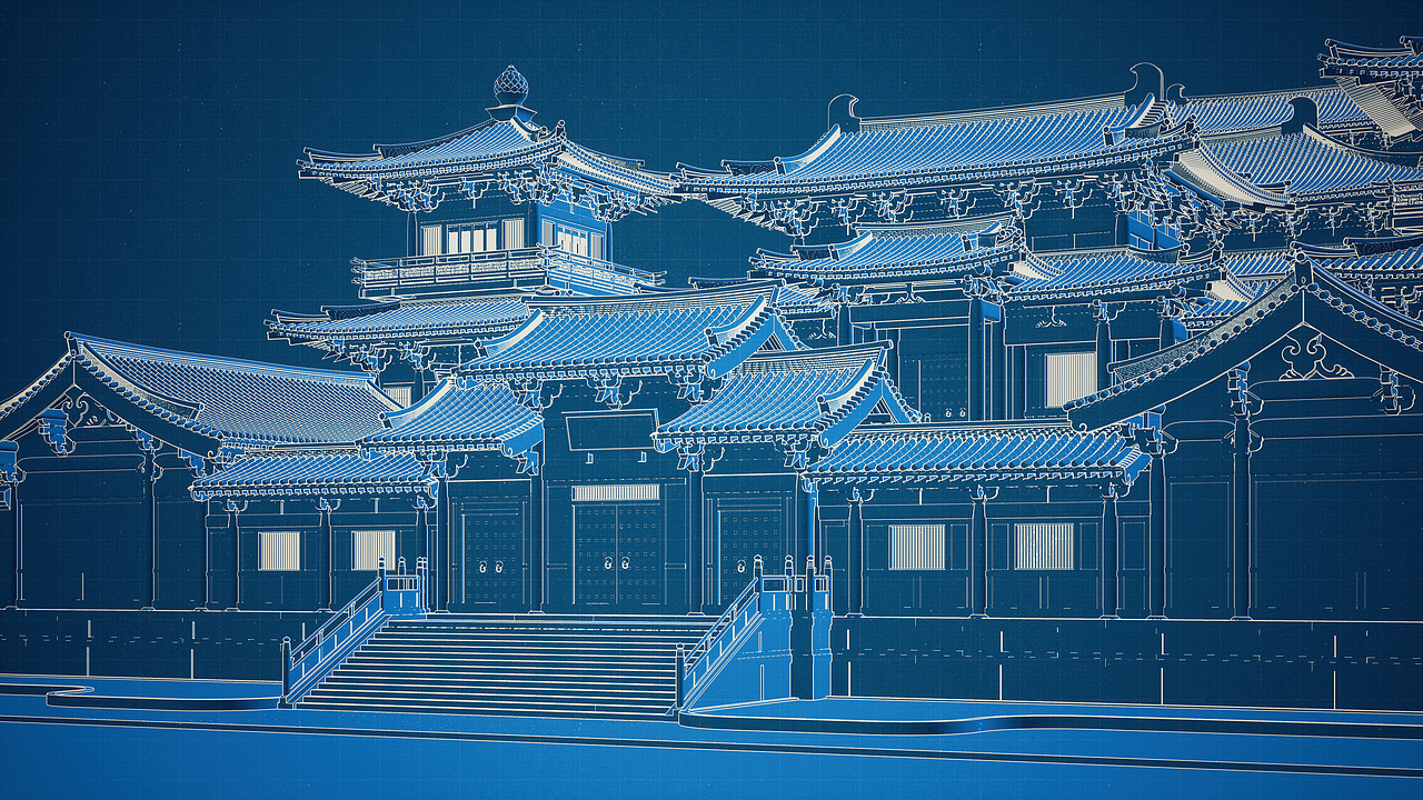 仿唐寺院设计（图ZMTgxMDMxNjgw） - 建筑/空间 - 站酷设计师风道人原创素材 - 站酷ZCOOL