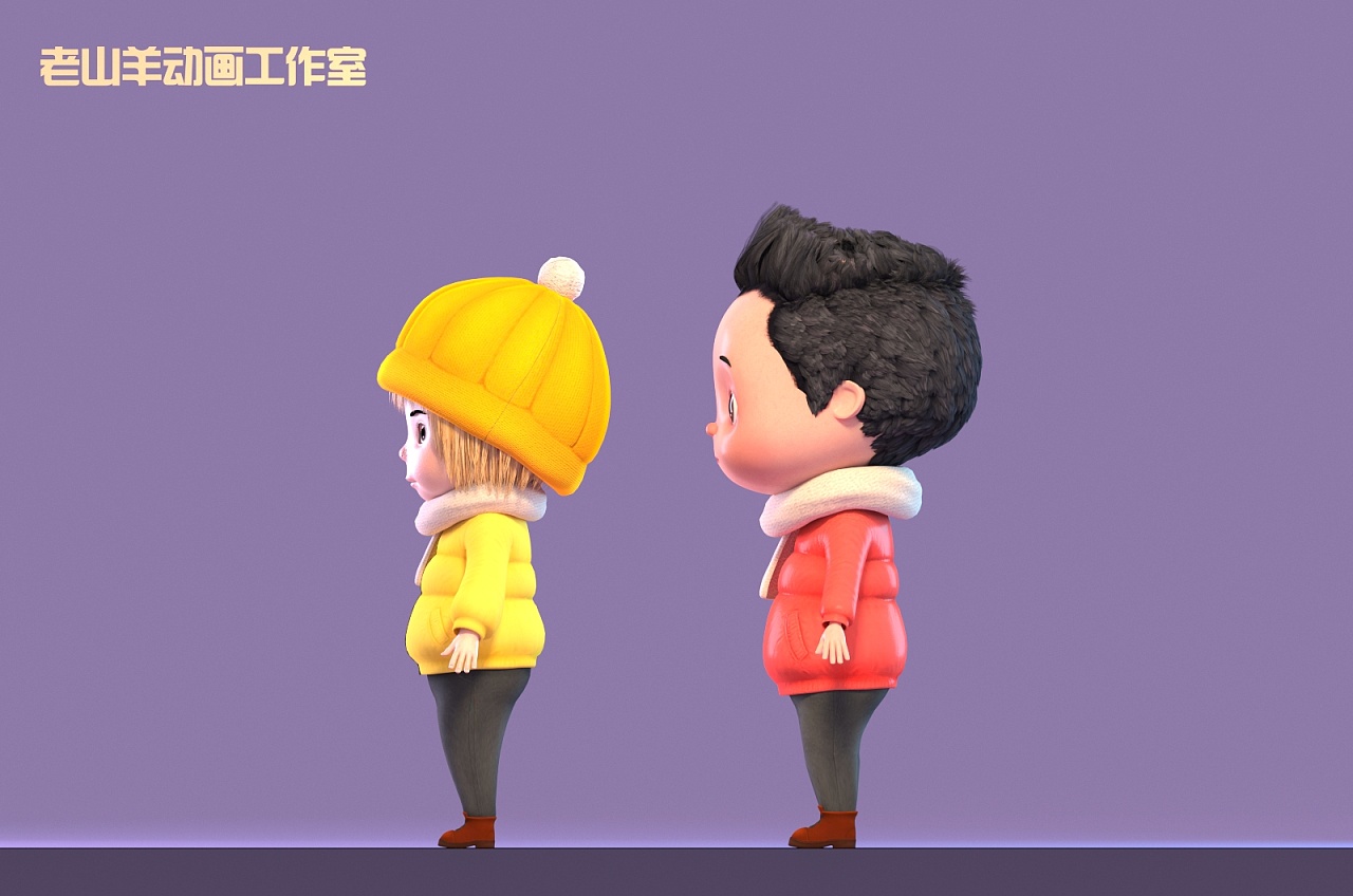 卡通男孩maya卡通形象设计片头动画视频制作三维建模