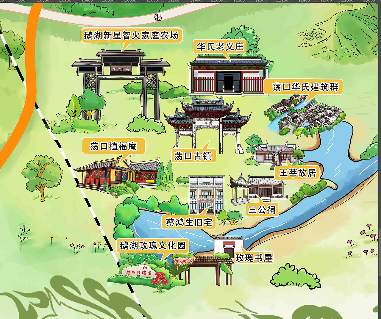 锡山旅游地图（图ZMjU4MzQwNzY4） - 商业插画 - 站酷设计师卿本菩提原创素材 - 站酷ZCOOL