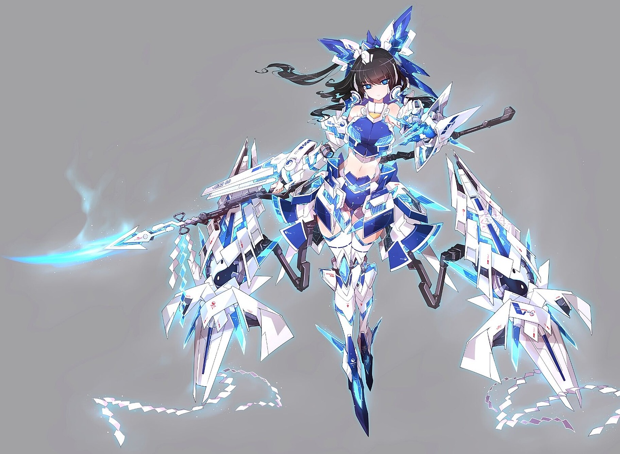 最后,成品图奉上。值得说一下的是,人物边缘的亮光是复制的一份结构图拿来虚化,刀光也是单独一个图层拿来勾勒。所以,图层非常重要呀