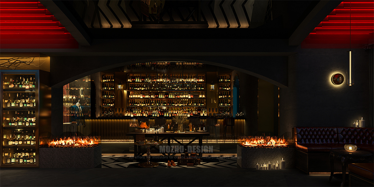 ushuaia whisky bar/大连乌斯怀亚威士忌酒吧设计_成都夜店酒吧设计