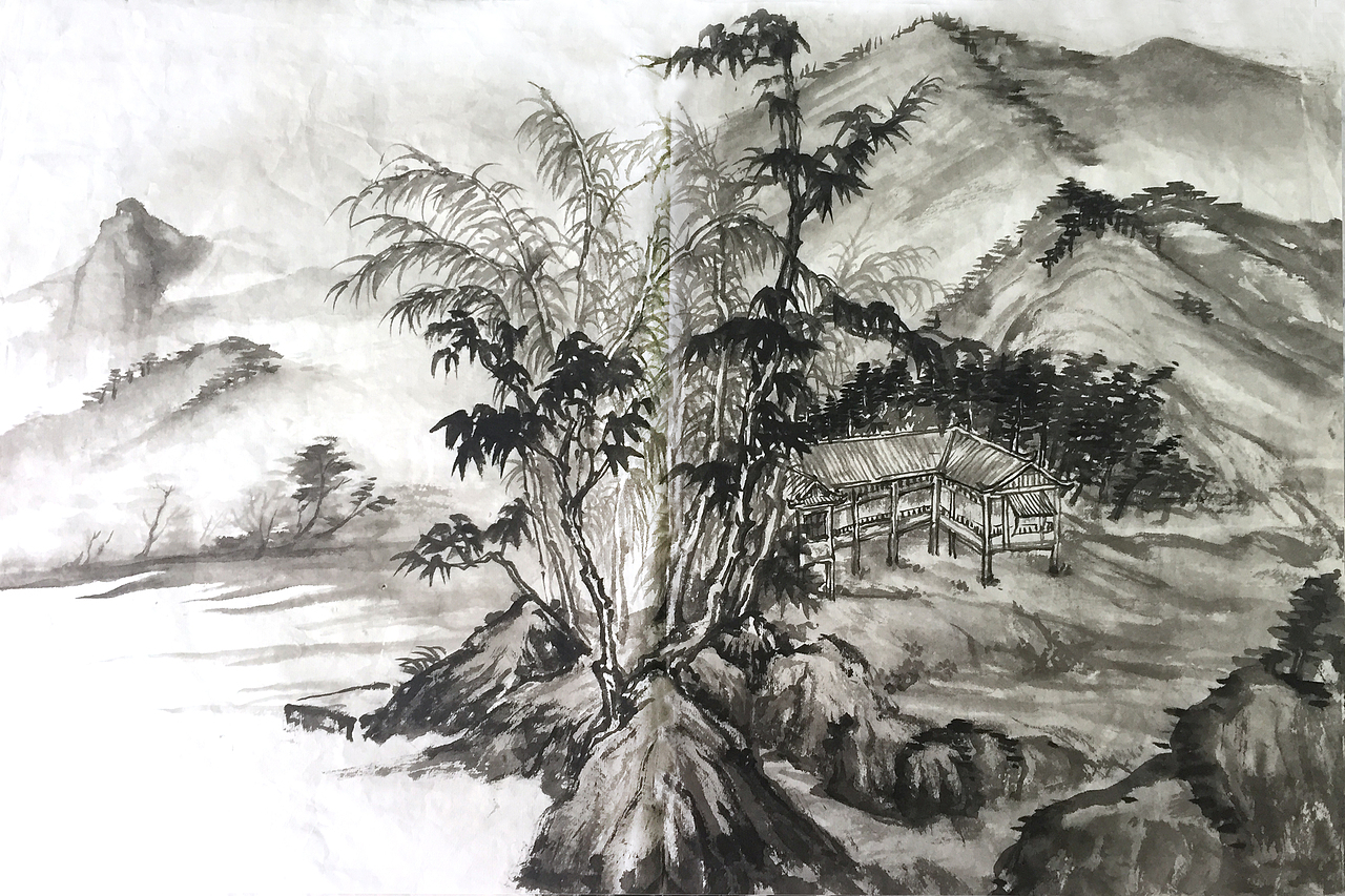 峨眉山下乡古法摹写课