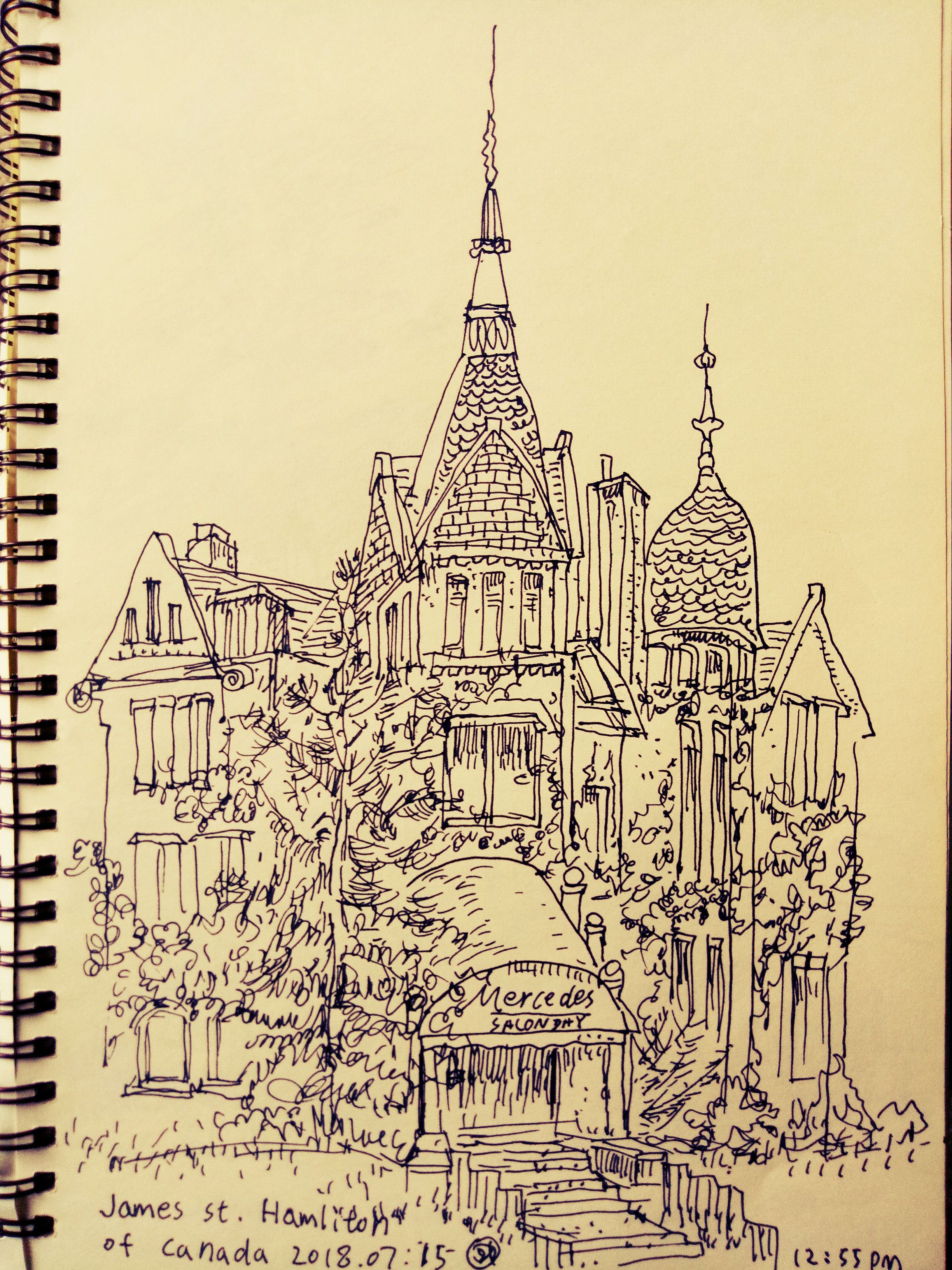 加拿大安大略省汉米尔顿街景速写