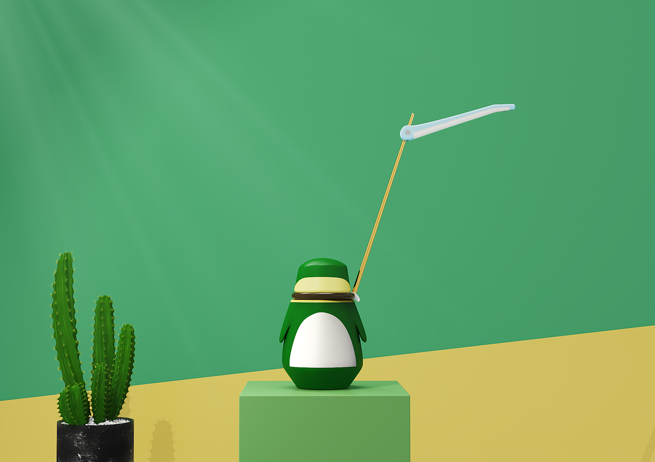 自己设计的一款小台灯(记2020.06.25初入站酷)