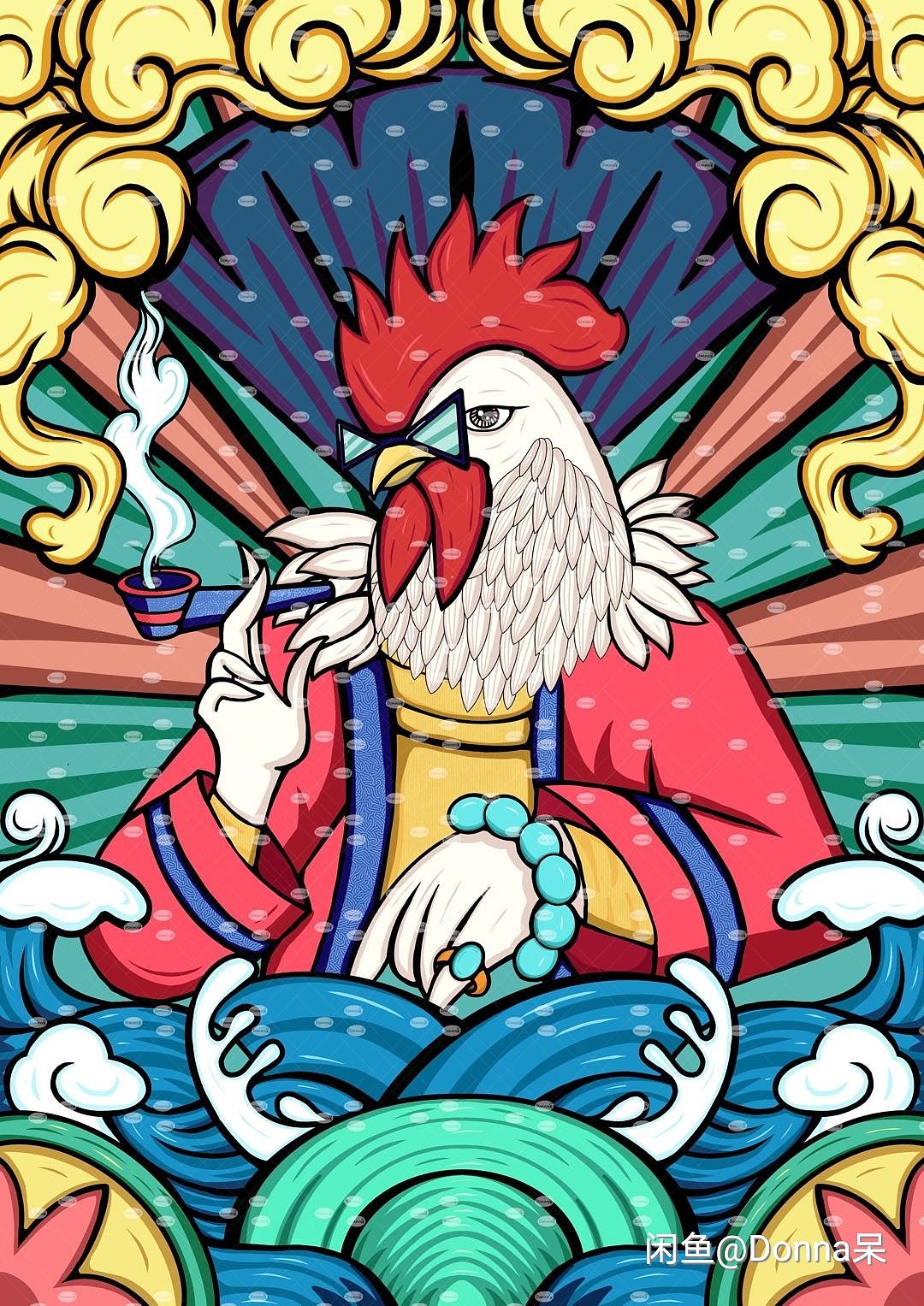 国潮风插画|插画|商业插画|donna呆 - 原创作品 - 站酷 (zcool)